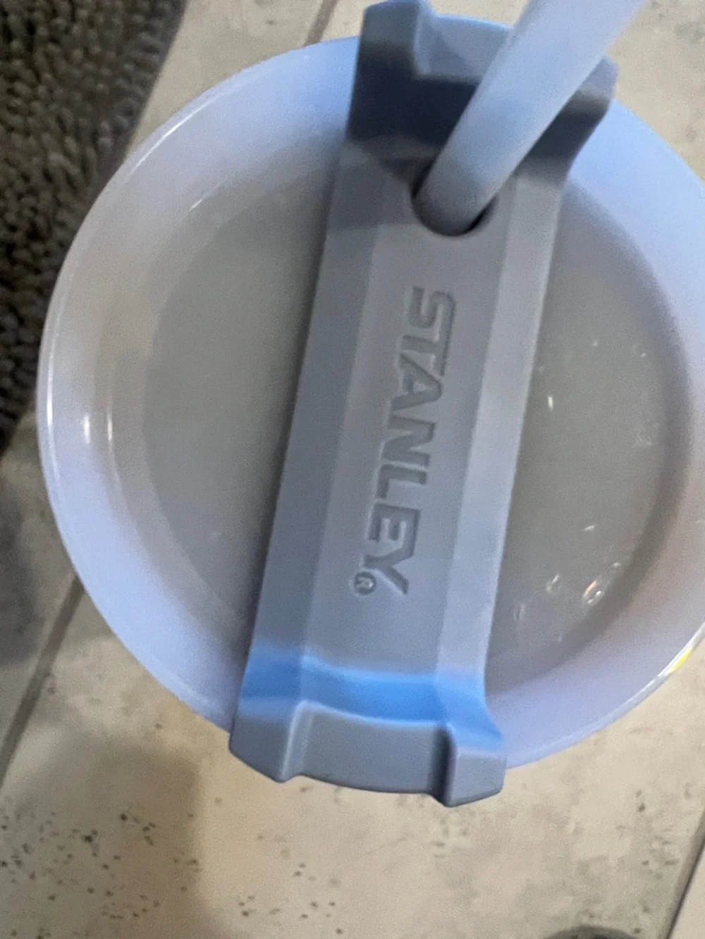 Stanley Pale Blue Travel Mug with Handle and Straw Lid - Picture 9 of 10